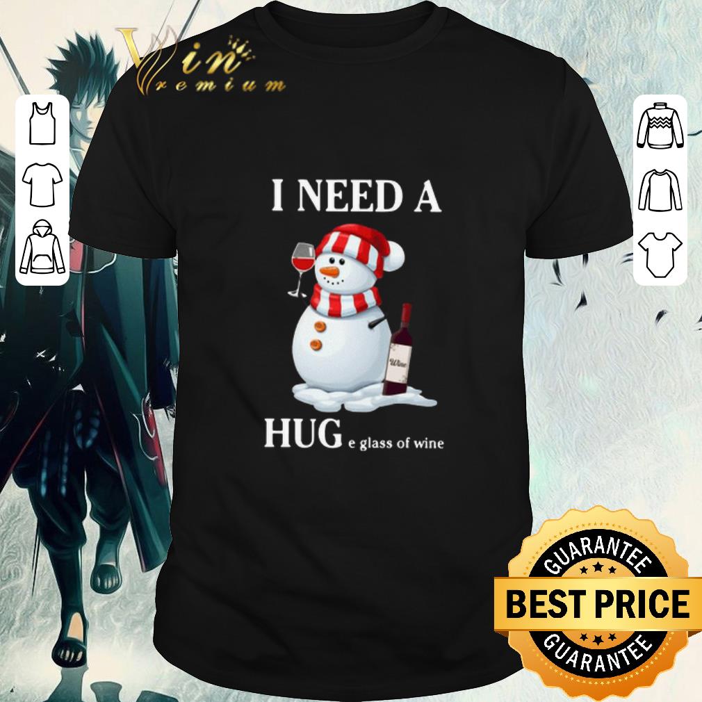 Original Snowman I Need A Huge Glass Of Wine Christmas Sweater shirt