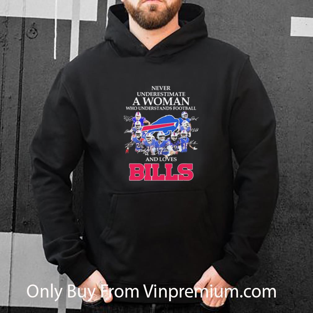 6b99160f pretty buffalo bills never underestimate a woman who understands signatures shirt 4 - Pretty Buffalo Bills Never Underestimate A Woman Who Understands Signatures shirt