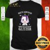 Official Unicorn Halte Abstand Oder Es Klatscht Glitzer shirt