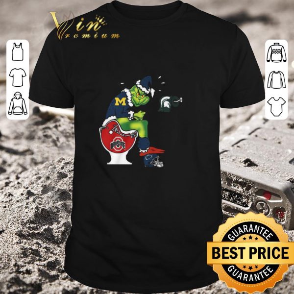 Original The Grinch Mammoth High School Shit On Toilet Ohio State Buckeys And Other Teams Christmas Sweater shirt