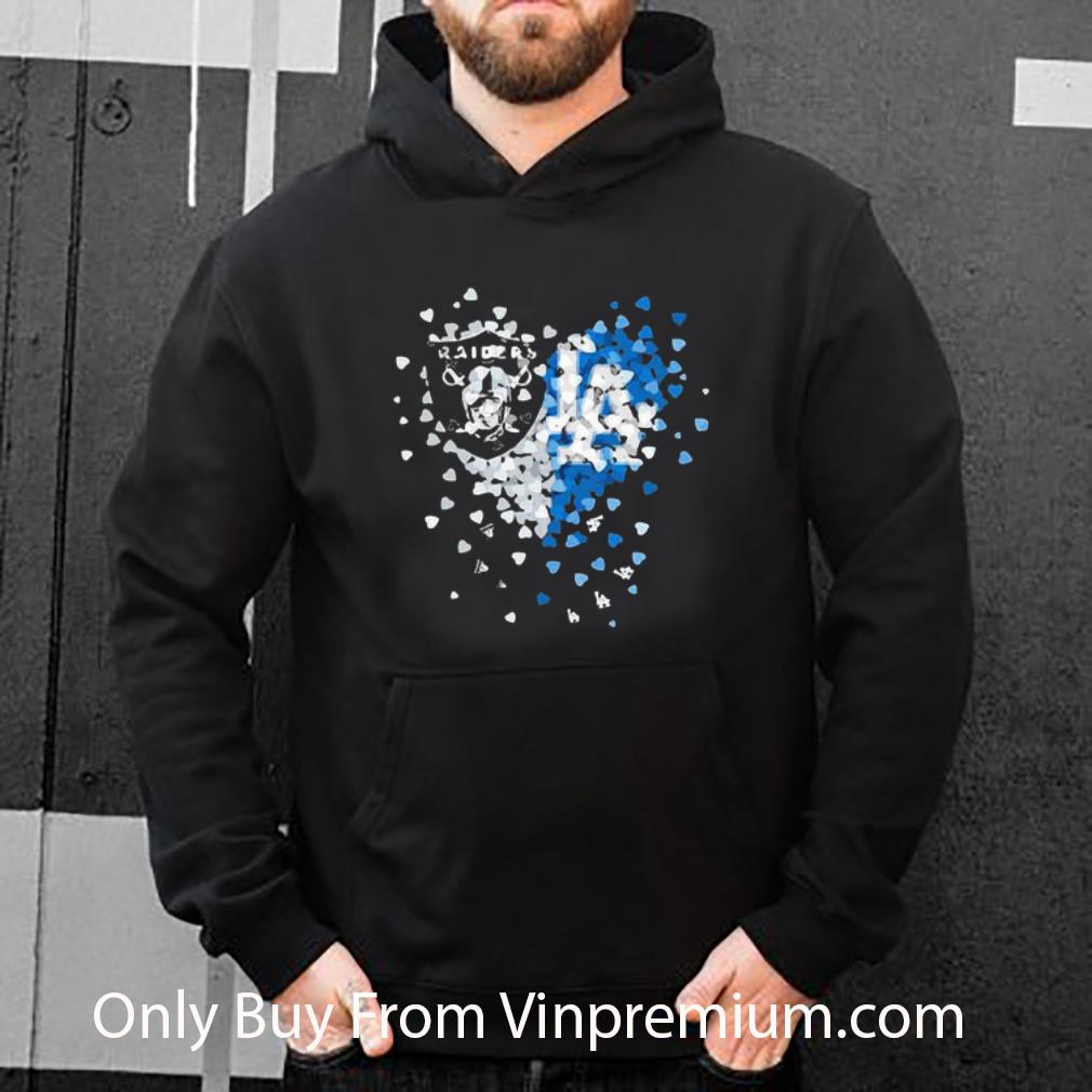 dfb1afa8 great los angeles raiders and los angeles dodgers tiny shape hearts shirt 4 - Great Los Angeles Raiders And Los Angeles Dodgers Tiny Shape Hearts shirt