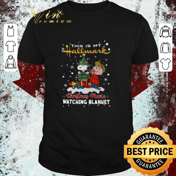 Funny Charlie Brown And Snoopy Woodstock This Is My Hallmark Christmas Movie Watching Blanket sweater