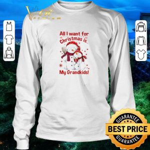 Hot Snowman All I Want For Christmas Is My Grandkids shirt 2