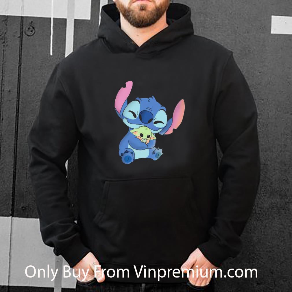 130edeb0 nice disney stitch hug baby yoda shirt 4 - Nice Disney Stitch Hug Baby Yoda shirt