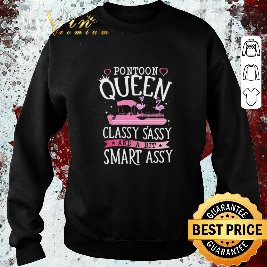 136240e6 premium flamingo pontoon queen classy sassy and a bit smart assy shirt 4 - Premium Flamingo Pontoon Queen Classy Sassy And A Bit Smart Assy shirt