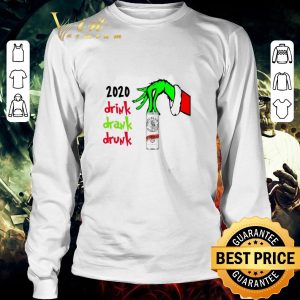 Top Hand Grinch Holding White Claw Hard Seltzer Watermelon 2020 Drink Drank Drunk Christmas Sweater shirt 2