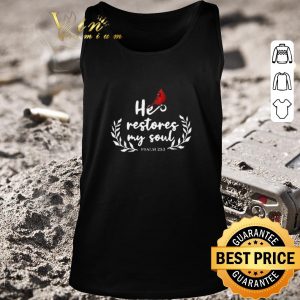 Premium Bird He Restores My Soul Psalm 23 3 shirt 1