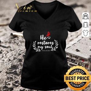 Premium Bird He Restores My Soul Psalm 23 3 shirt 2