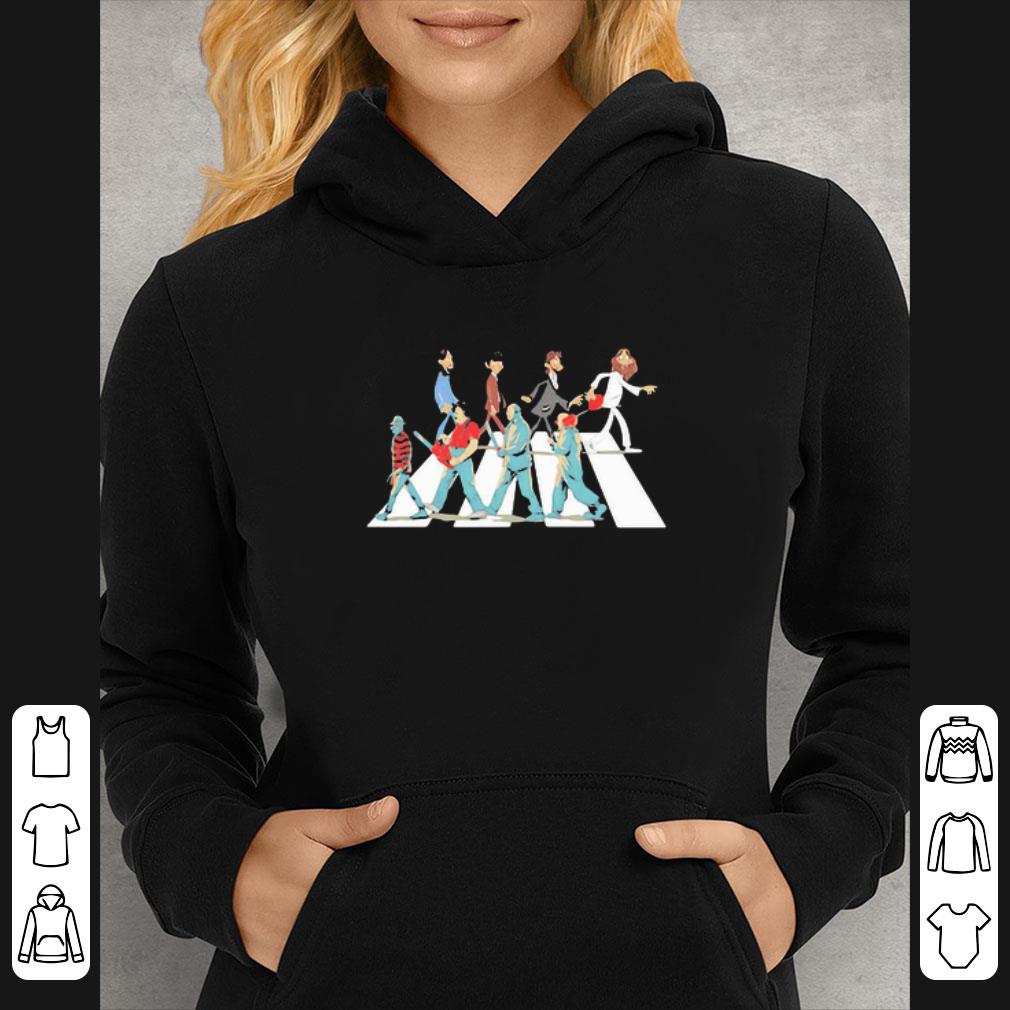 7ed10c09 original the beatles and halloween horror characters abbey road shirt 4 - Original The Beatles And Halloween Horror Characters Abbey Road shirt