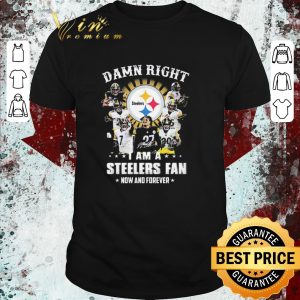 Funny Damn Right I Am A Steelers Fan Now And Forever shirt