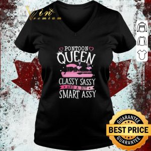 Premium Flamingo Pontoon Queen Classy Sassy And A Bit Smart Assy shirt 2
