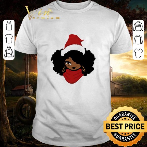 Top Santa Black Girl Christmas shirt