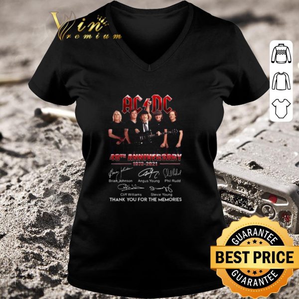 Premium ACDC band member 48th Anniversary 1973-2021 Signatures shirt