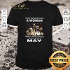 Awesome Never Underestimate A Woman Who Loves Dogs And Was Born In May Christmas shirt