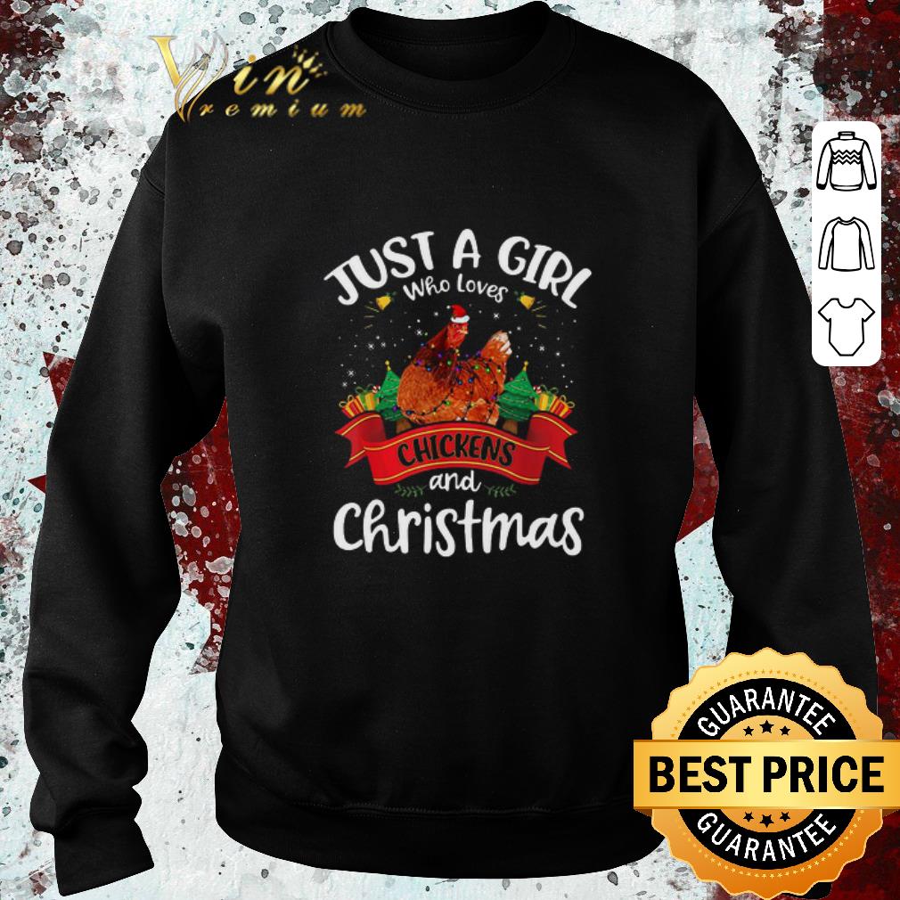 df2ecf1b nice just a girl who love chickens and christmas sweater shirt 4 - Nice Just A Girl Who Love Chickens And Christmas Sweater shirt