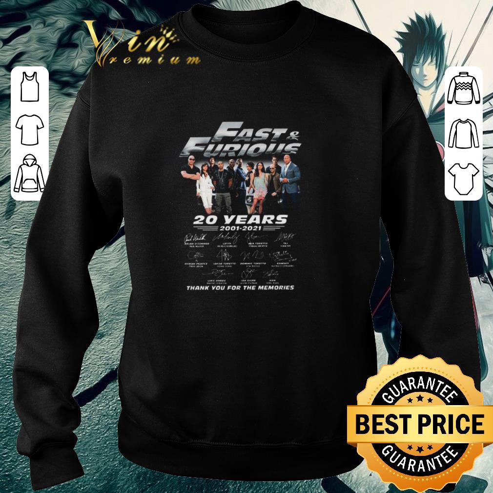 e818051d premium all character fast furious 20 years 2001 2021 signatures thank you for the memories shirt 4 - Premium All character Fast & Furious 20 Years 2001-2021 Signatures Thank You For The Memories shirt