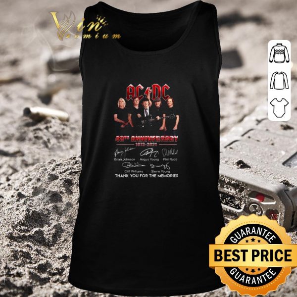 Premium ACDC band member 48th Anniversary 1973-2021 Signatures shirt