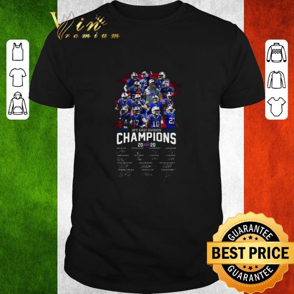 Premium AFC East Division Champions 2020 Buffalo Bills Signatures shirt