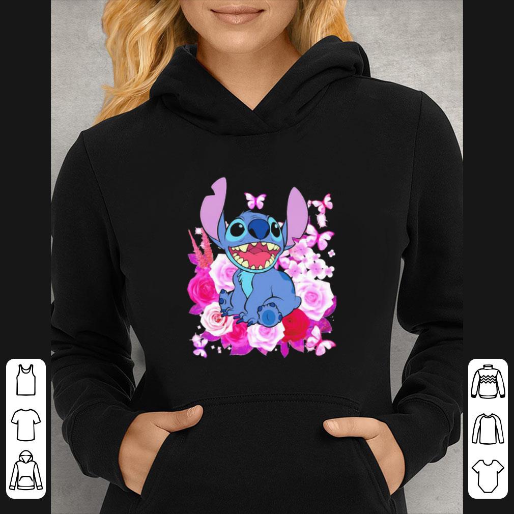 f8364b60 awesome stitch roses and butterflies disney shirt 4 - Awesome Stitch Roses And Butterflies Disney shirt
