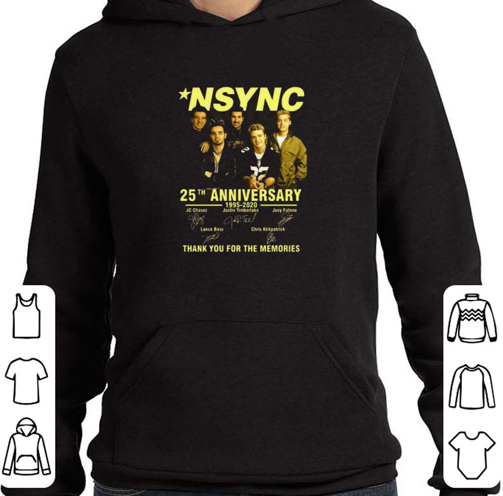 20fd7f3a hot nsync 25th anniversary 1995 2020 signed thank you for the memories shirt 4 - Hot NSYNC 25th anniversary 1995-2020 Signed thank you for the memories shirt