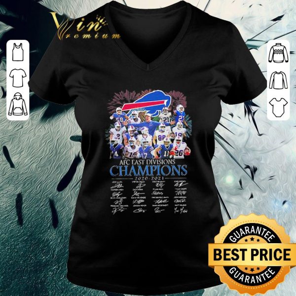Funny Buffalo Bills AFC east division Champions 2020-2021 signatures shirt