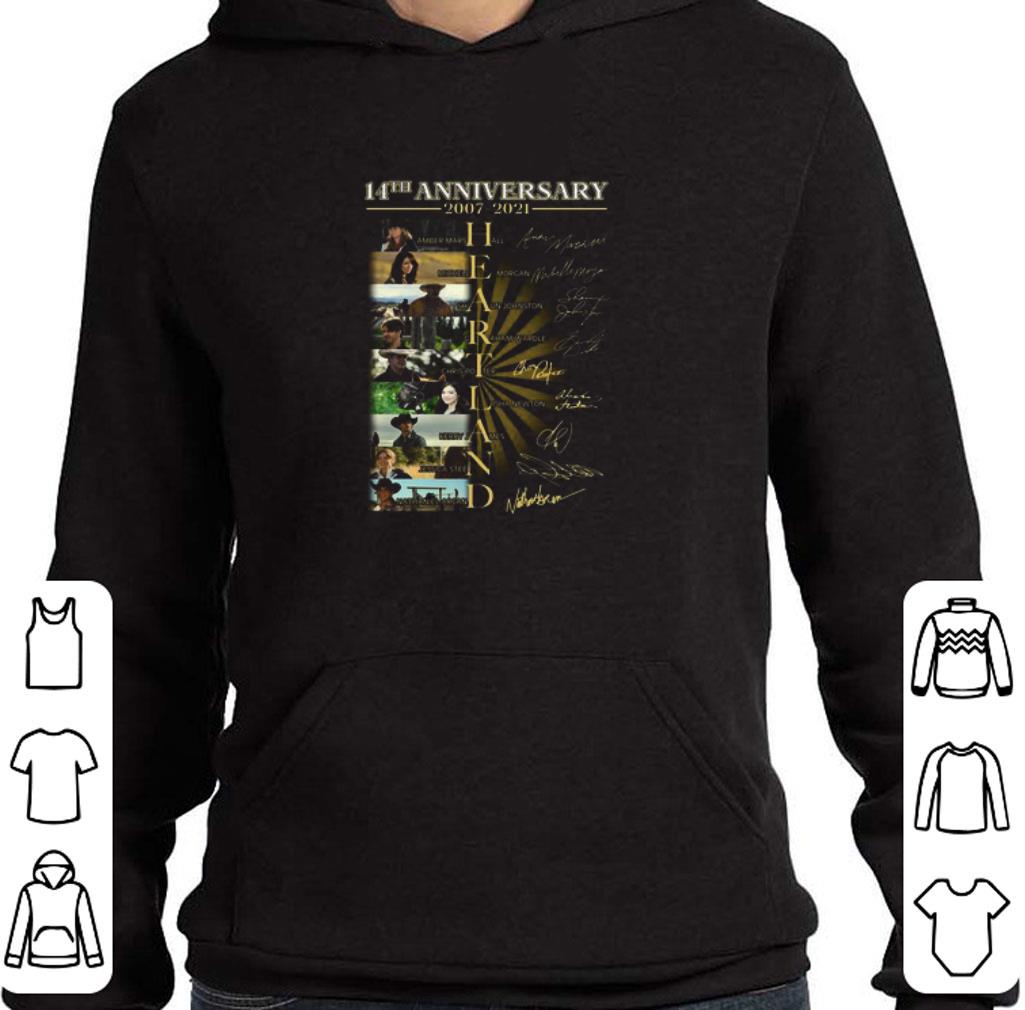 36baceba pretty 14th anniversary 2007 2021 heartland tv series signatures shirt 4 - Pretty 14th Anniversary 2007-2021 Heartland TV Series Signatures shirt