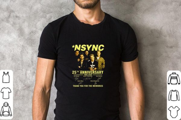 Hot NSYNC 25th anniversary 1995-2020 Signed thank you for the memories shirt