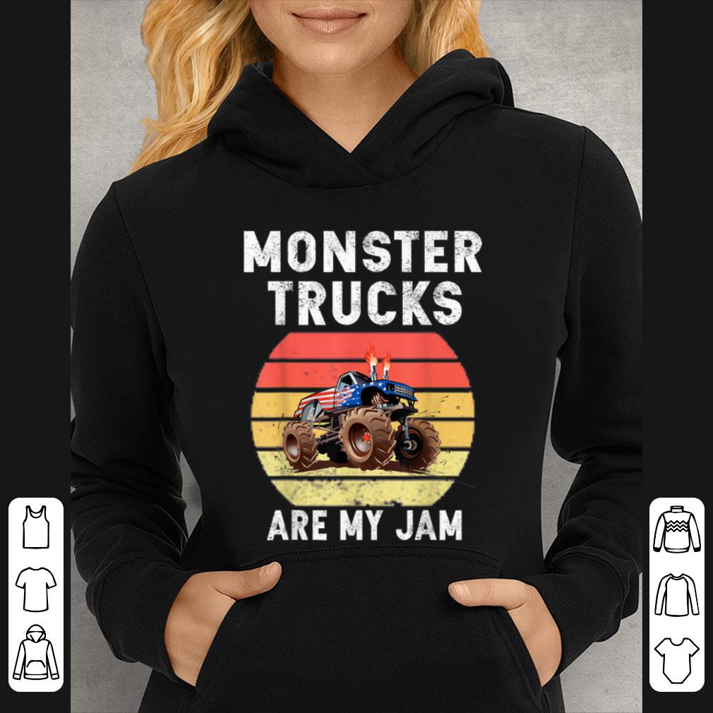 839d4037 original monster truck are my jam vintage sunset engines shirt 4 - Original Monster Truck Are My Jam Vintage Sunset Engines shirt