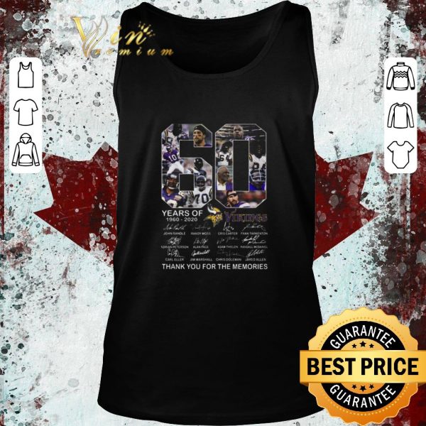 Premium 60 Years Of 1960-2020 Vikings Signed Thank You For The Memories shirt