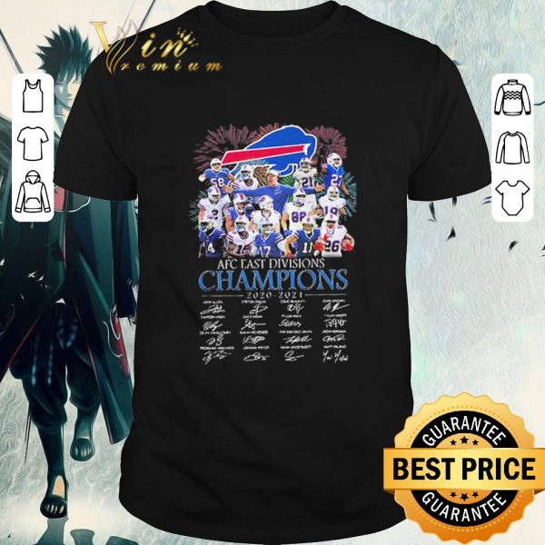Funny Buffalo Bills AFC east division Champions 2020-2021 signatures shirt