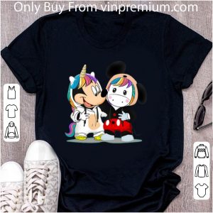 Original Baby Mickey Mouse And Baby Unicorn Shirt Hoodie Sweater Longsleeve T Shirt