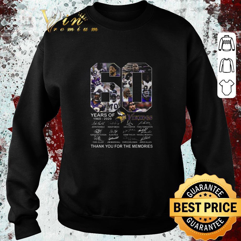 bb1b941c premium 60 years of 1960 2020 vikings signed thank you for the memories shirt 4 - Premium 60 Years Of 1960-2020 Vikings Signed Thank You For The Memories shirt