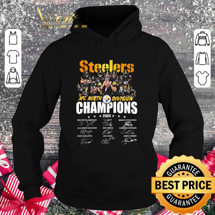 bdf55ea0 best pittsburgh steelers afc north division champions 2020 signed shirt 4 - Best Pittsburgh Steelers AFC North Division Champions 2020 Signed shirt