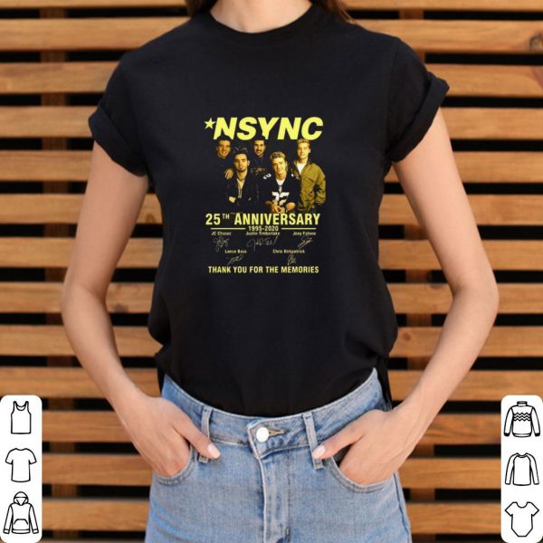 Hot NSYNC 25th anniversary 1995-2020 Signed thank you for the memories shirt