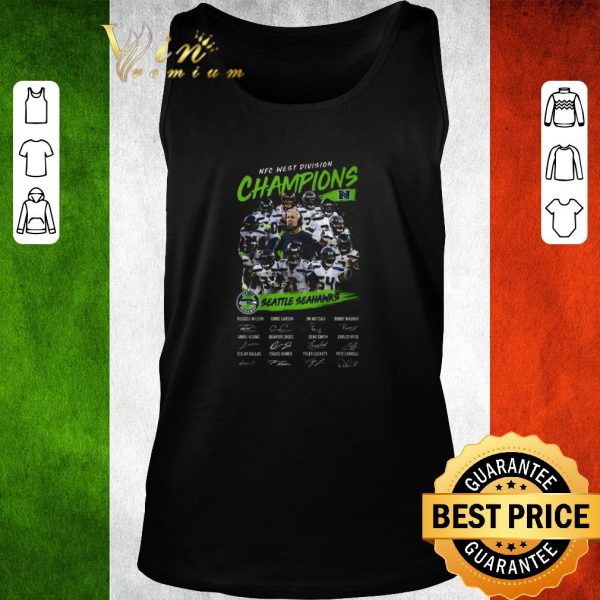 Top NFC West Division Champions Seattle Seahawks Signatures shirt