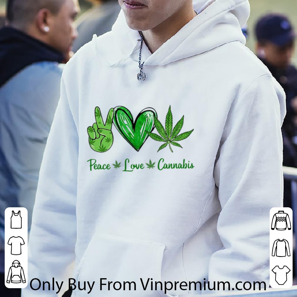 16099451 pretty peace love cannabis shirt 4 - Pretty Peace Love Cannabis shirt