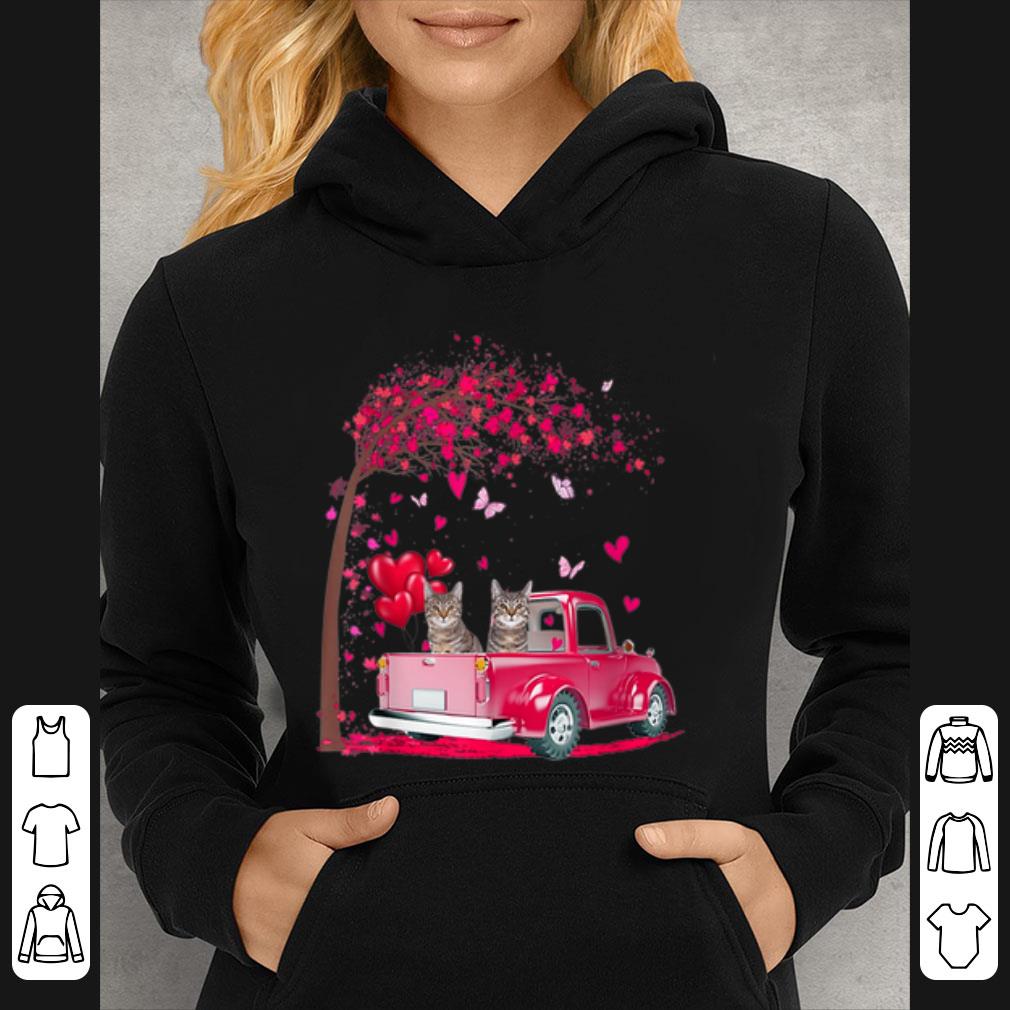 8e56387a top cat pink truck heart tree valentine s day cat lovers shirt 4 - Top Cat Pink Truck Heart Tree Valentine's Day Cat Lovers shirt