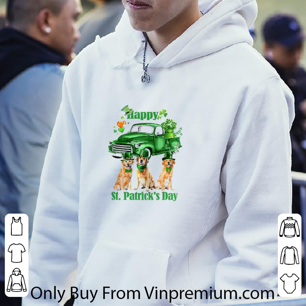 ba4c938d hot golden retriever happy st patrick s day four leaf clover shirt 4 - Hot Golden Retriever Happy St Patrick's Day Four-leaf clover shirt