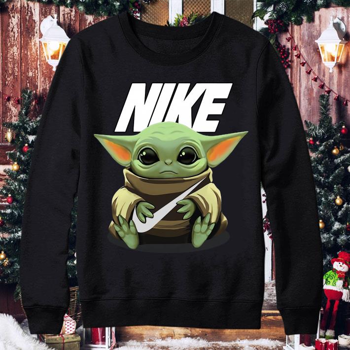 408cc7fb baby yoda hug nike shirt 4 - Official Baby Yoda hug Nike shirt