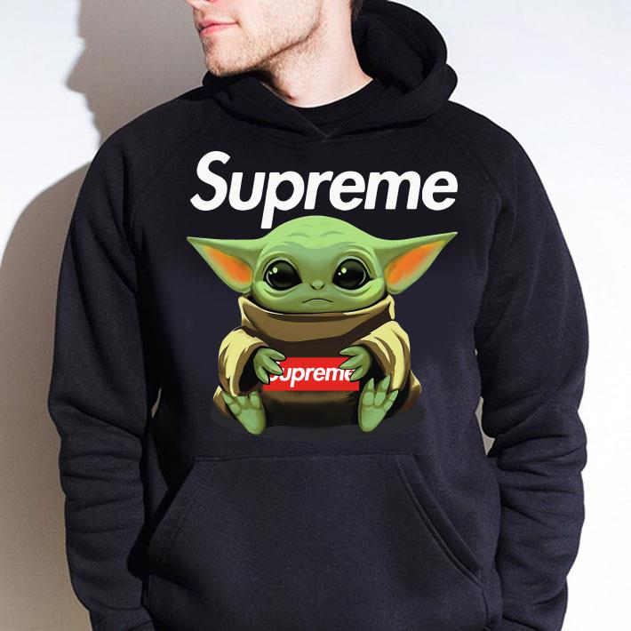 b23fc612 baby yoda hug supreme shirt 4 - Hot Baby Yoda hug Supreme shirt