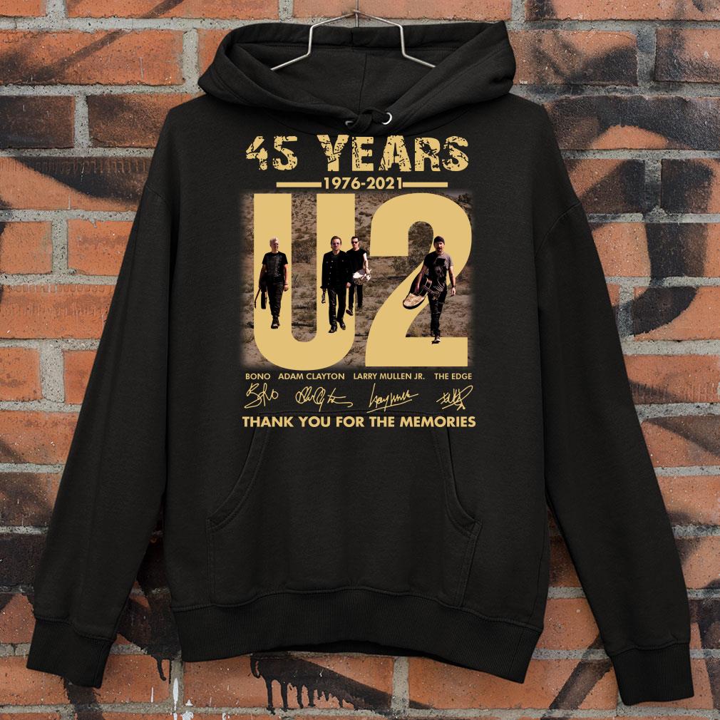 e315ab23 u2 band 45 years 1976 2021 signatures thank you for the memories shirt 4 - Hot U2 band 45 years 1976-2021 signatures thank you for the memories shirt