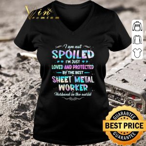 Pretty I am not Spoiled I’m just Loved and protected by the best Trucker husband in the world shirt 2