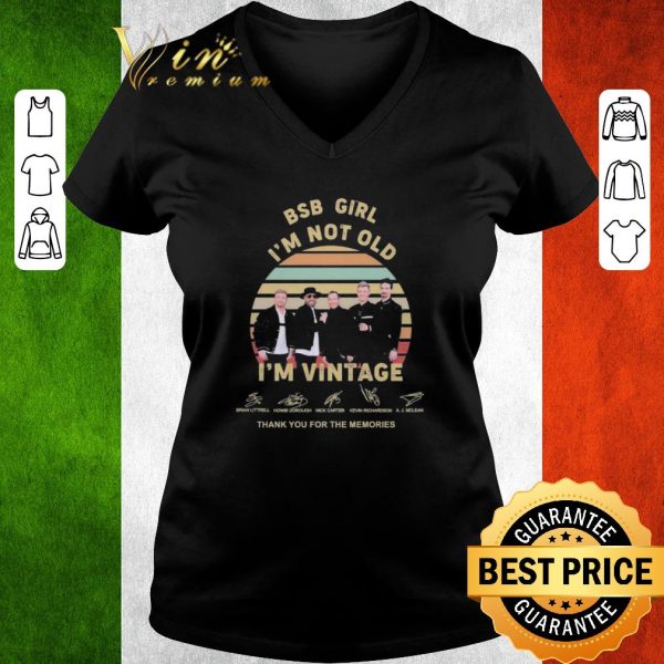 Top Bsb girl I’m not old I’m vintage thank you for the memories signatures shirt