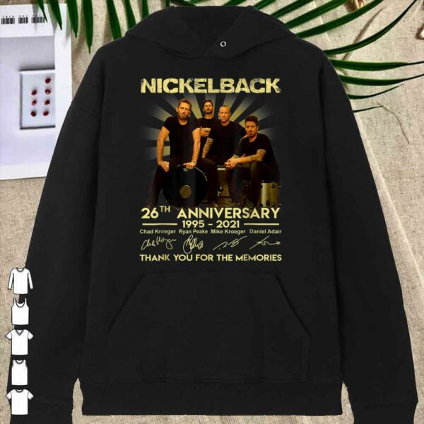 Awesome26th Anniversary Nickelbacks Art Music Legend Signature Tshirt
