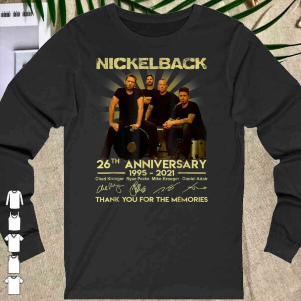 Awesome26th Anniversary Nickelbacks Art Music Legend Signature Tshirt
