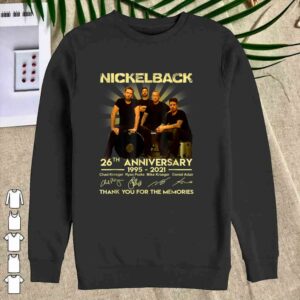Awesome26th Anniversary Nickelbacks Art Music Legend Signature Tshirt 2