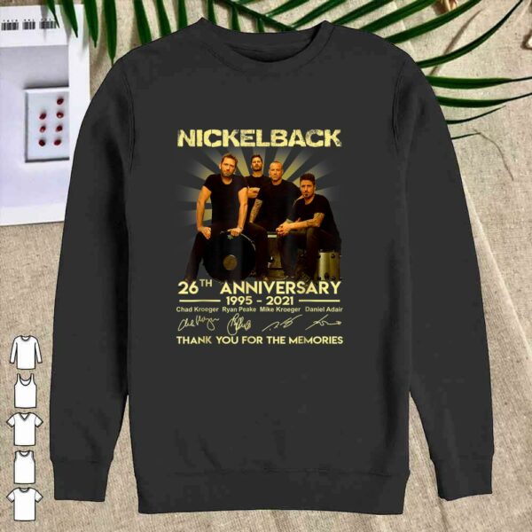 Awesome26th Anniversary Nickelbacks Art Music Legend Signature Tshirt