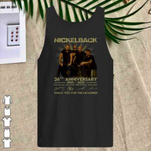 Awesome26th Anniversary Nickelbacks Art Music Legend Signature Tshirt 4