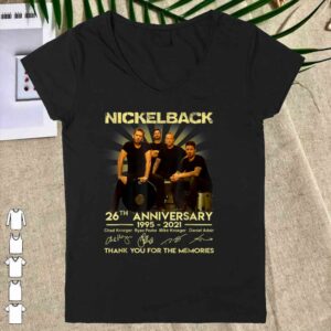 Awesome26th Anniversary Nickelbacks Art Music Legend Signature Tshirt 5
