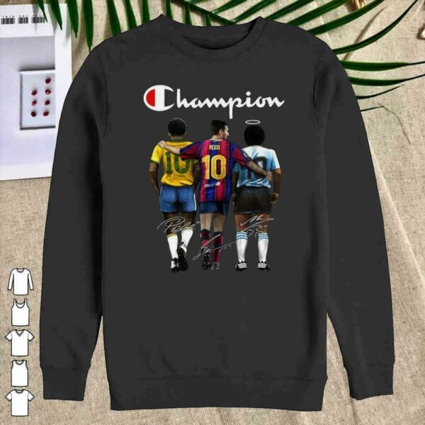 Awesome Champion Messi Pelle Diago Maradona Signature Legend Memories shirt